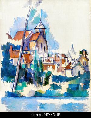 Chiesa a Montigny-sur-Loing di Paul C&eacute;zanne. Originale della Fondazione Barnes. Foto Stock