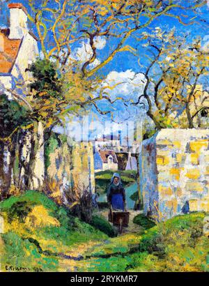 Paesaggio da Pontoise pittura ad alta risoluzione di Camille Pissarro. Foto Stock