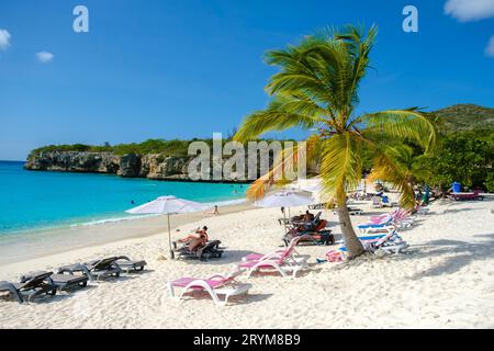 Groe Knip Beach Curacao Island, spiaggia tropicale sull'isola caraibica di Curacao Caribbean Foto Stock