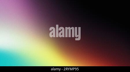 Sfondo sfumato grigio scuro giallo viola rosso nero colori vivaci rumore sfocato texture poster sfondo intestazione sito Web desi Foto Stock
