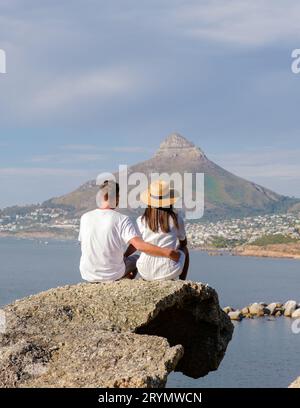 Noordhoek Beach lungo Chapman's Peak Drive, città del Capo, Sudafrica Foto Stock