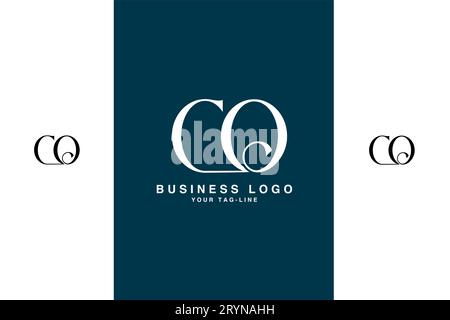 CO, OC, Abstract Letters Logo Monogram Illustrazione Vettoriale