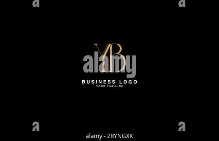 YB, DI Abstract Letters Logo Monogram Illustrazione Vettoriale