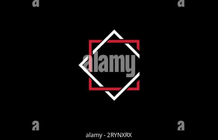 C, CC, lettere astratte Logo monogramma Illustrazione Vettoriale