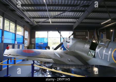 Supermarine Spitfire MkXVI (1944), Spitfire and Hurricane Memorial Museum, Manston, Ramsgate, Kent, Inghilterra, gran Bretagna, Regno Unito, Europa Foto Stock