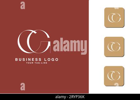 CG, GC, Abstract Letters Logo Monogram Illustrazione Vettoriale