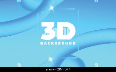 design 3d per sfondo liquido con colori sfumati creativi Illustrazione Vettoriale