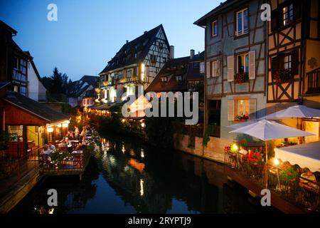 Petite Venise a Colmar, Alsazia, Francia. Foto Stock