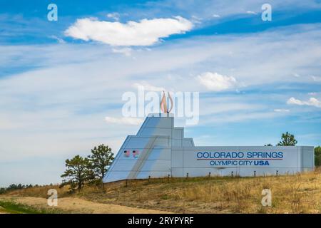 Colorado Springs, CO - 06 maggio 2022: La città olimpica USA Foto Stock