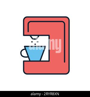 Icona vettoriale relativa alla macchina per il caffè Illustrazione Vettoriale