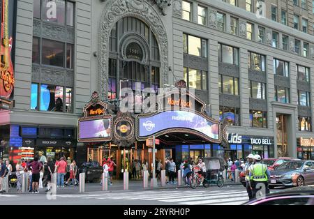 Hard Rock Cafe, Times Square, 42nd Street, New York City Foto Stock