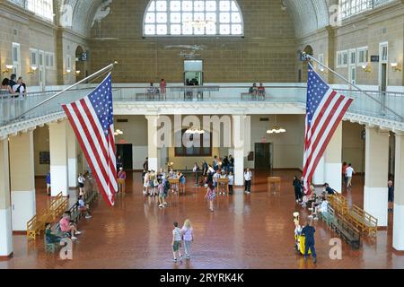 Ellis Island immigrazione Museum di New York, New York, Stati Uniti d'America Foto Stock