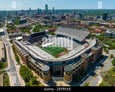 Vista aerea del Darrell K Royal Memorial Stadium Foto Stock