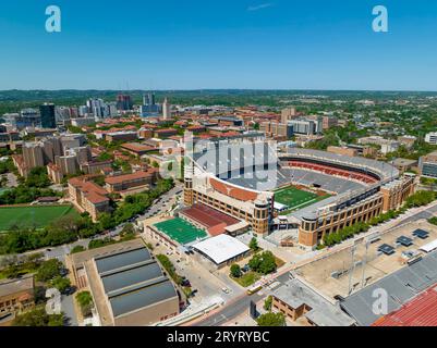 Vista aerea del Darrell K Royal Memorial Stadium Foto Stock