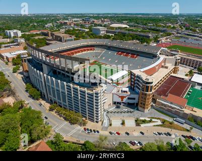 Vista aerea del Darrell K Royal Memorial Stadium Foto Stock