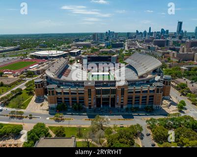 Vista aerea del Darrell K Royal Memorial Stadium Foto Stock