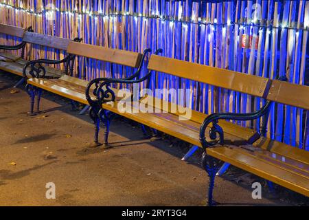 Holiday decorazioni di Rathauspark Vienna. Austria Foto Stock