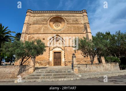 Chiesa di Sant Pere, Petra. Mallorca. Isole Baleari Spagna. Foto Stock