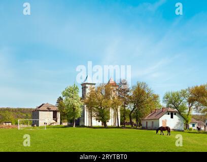 Vecchia chiesa (Sydoriv village, Ternopil regione, Ucraina) Foto Stock