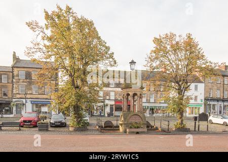 La Adam Robertson Memorial Fountain ad Alnwick, Northumberland, Inghilterra, presa nel settembre 2023 Foto Stock