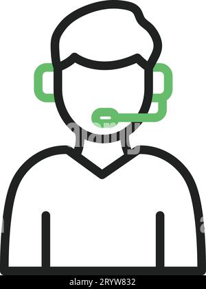 Immagine vettoriale dell'icona del servizio clienti. Illustrazione Vettoriale