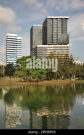 Parco Lumphinee a Bang Rak distretto di Bangkok. Regno di Thailandia Foto Stock