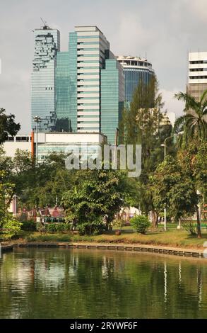 Parco Lumphinee a Bang Rak distretto di Bangkok. Regno di Thailandia Foto Stock