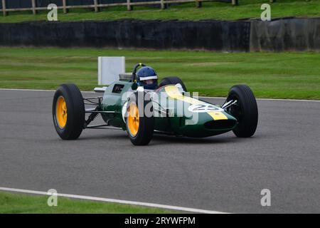 Andy Middlehurst, Lotus-Climax 25, Glover Trophy, gara di 25 minuti per vetture da 1½ litri del Gran Premio, che hanno gareggiato su piste in Gran Bretagna ed Europa, Foto Stock