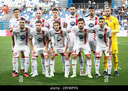 Reggio Emilia, Italia. 2 ottobre 2023. Formazione di Monza durante US Sassuolo vs AC Monza, partita di serie A A Reggio Emilia, Italia, 02 ottobre 2023 crediti: Agenzia fotografica indipendente/Alamy Live News Foto Stock