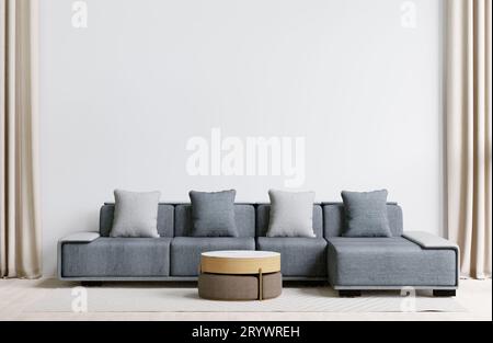 Grande design Living room.interior bianco Foto Stock