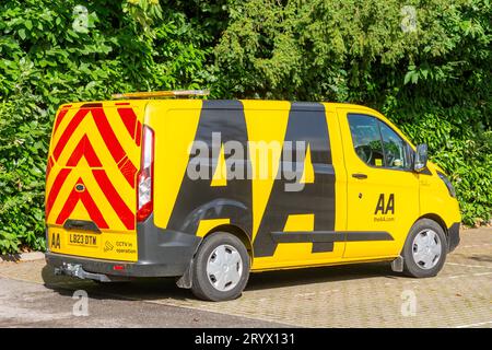 Furgone auto auto auto Association parcheggiato nel parcheggio, Tonbridge Road, Pembury, Kent, Inghilterra, Regno Unito Foto Stock