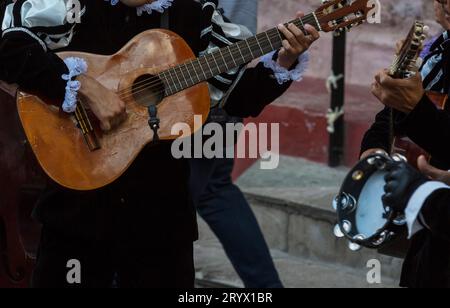 Musicisti di strada in Messico Foto Stock
