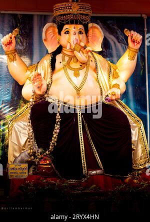 ganesh chaturthi, signore di ganesh, ha una foto di ganpati Foto Stock