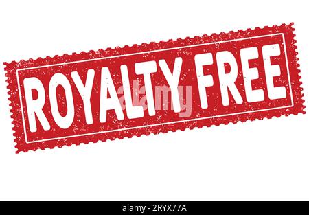 Timbro in gomma grunge senza royalty su sfondo bianco, illustrazione vettoriale Illustrazione Vettoriale