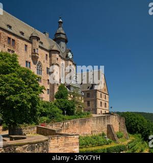 Il castello del langravio sullo Schlossberg, Marburg an der Lahn, Assia, Germania, Europa Foto Stock