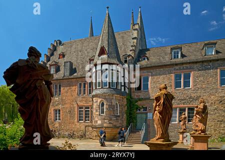 Deutsche Haus, das ehemalige Wohnhaus des Deutschen Ordens, heutige Nutzung durch die uni, Marburg an der Lahn, Hessen, Deutschland, Europa Foto Stock