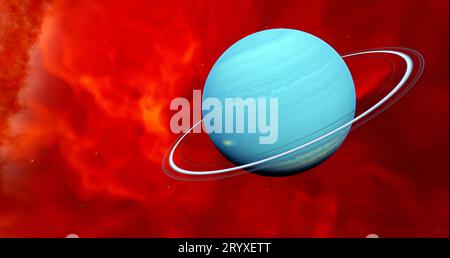 Pianeta Supernettuno - la Nebulosa della fiamma nella costellazione di Orione ha molti pianeti che fanno parte della via Lattea Galaxy. Foto Stock