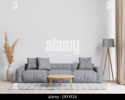 Grande design Living room.interior bianco Foto Stock