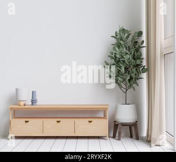 Grande design Living room.interior bianco Foto Stock