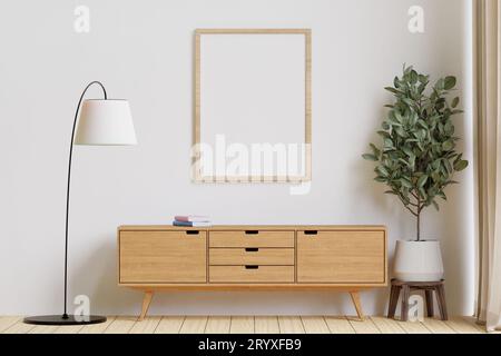 Grande design Living room.interior bianco Foto Stock