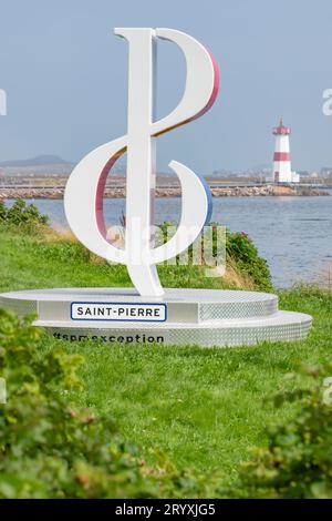 Benvenuto al St. Pierre, Francia Foto Stock