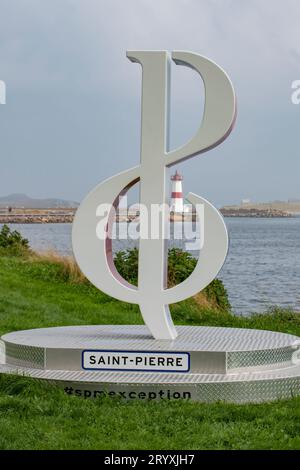 Benvenuto al St. Pierre, Francia Foto Stock