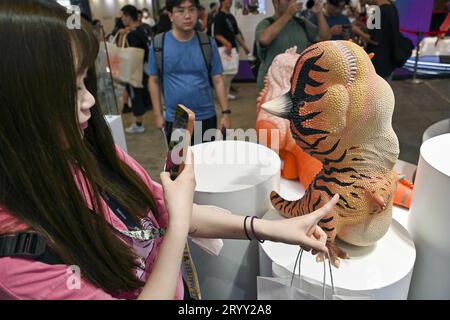 SHANGHAI, CINA - 2 OTTOBRE 2023 - i visitatori visitano il Wonder Festival 2022-2023 a Shanghai, Cina, 2 ottobre 2023. Dopo due anni, il lar del mondo Foto Stock