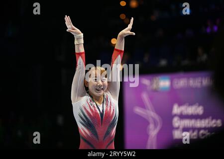 Anversa, Belgio. 2 ottobre 2023. Shoko Miyata (JPN), 2 ottobre 2023 - ginnastica artistica: I Campionati mondiali di ginnastica artistica 2023, qualificazione al vault femminile allo Sportpaleis Antwerpen di Anversa, Belgio. Crediti: MATSUO.K/AFLO SPORT/Alamy Live News Foto Stock