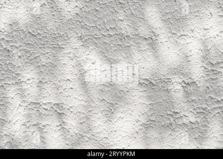 Texture parete in cemento bianco AbstractÂ con ombra silhouette motivo naturale abstract motivo decorativo con effetto sovrapposto a parete fissa Foto Stock