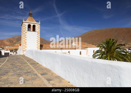 Chiesa di Santa Maria di Betancuria, Fuerteventura, Spagna. Inizialmente costruito in stile gotico francese nel 1410 e ha una storia piuttosto tragica Foto Stock