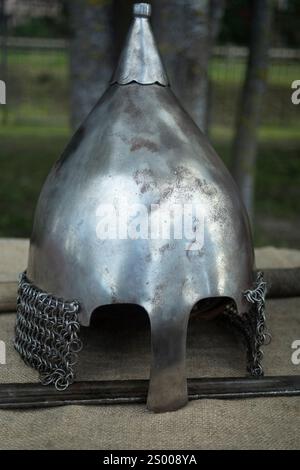 Casco dei Cavalieri. Lats medievali. Bene. Foto Stock