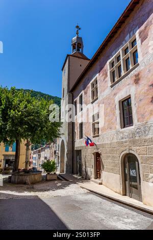 Châtillon en Diois, nel dipartimento di Drôme, nel sud-est della Francia. Municipio, antica residenza costruita alla fine del XVI secolo. Foto Stock