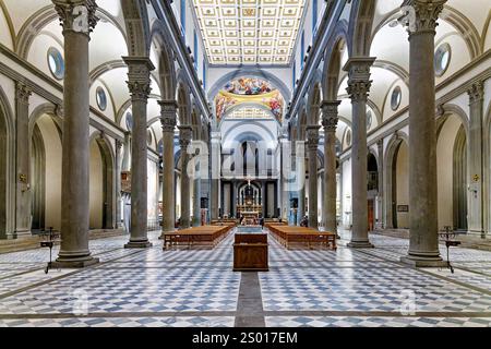 Firenze Toscana Italia. La Basilica di San Lorenzo (San Lorenzo) Foto Stock