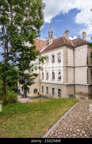 SIGHISOARA (ROMANIA) - il centro storico di Sighișoara, un sito patrimonio dell'umanità dell'UNESCO in Transilvania, Romania, è uno splendido gioiello medievale. Foto Stock